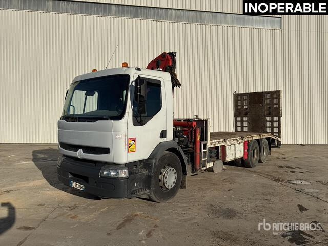 2006 Renault Premium 2006 Palfinger PK23500 on 6x2 C ... Flatbed Truck with Crane - Vrachtwagen met open laadbak, Kraanwagen: afbeelding 1 2006 Renault Premium 2006 Palfinger PK23500 on 6x2 C ... Flatbed Truck with Crane - Vrachtwagen met open laadbak, Kraanwagen: afbeelding 1