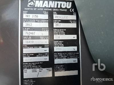 MANITOU MRT2150 PRIVILE Chariot Telescopique - Verreiker: afbeelding 5 MANITOU MRT2150 PRIVILE Chariot Telescopique - Verreiker: afbeelding 5
