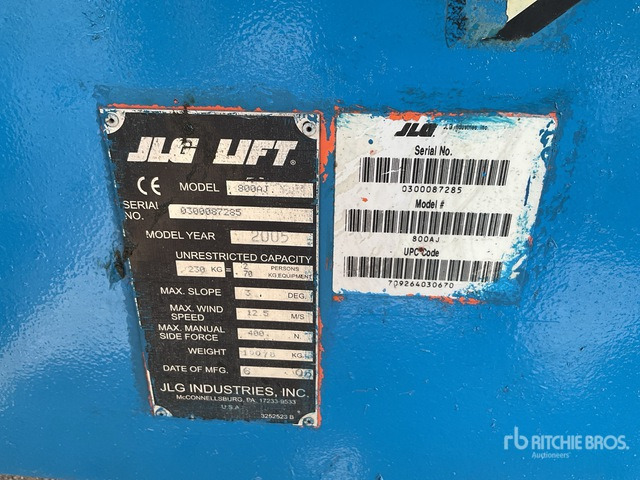 2005 JLG 800AJ 4WD Diesel Articulating Boom Lift - Knikarmhoogwerker: afbeelding 2 2005 JLG 800AJ 4WD Diesel Articulating Boom Lift - Knikarmhoogwerker: afbeelding 2
