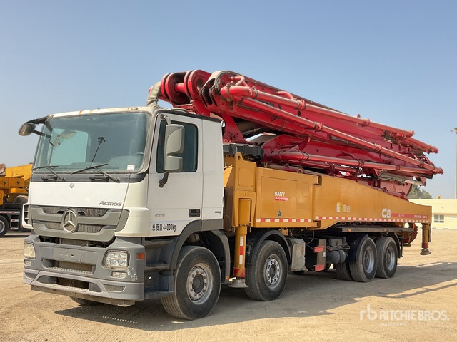 2019 Mercedes Benz Actros 4144 2019 Sany SYM5449THB 56 m on 8x ... Concrete Pump Truck - Betonpomp: afbeelding 2 2019 Mercedes Benz Actros 4144 2019 Sany SYM5449THB 56 m on 8x ... Concrete Pump Truck - Betonpomp: afbeelding 2