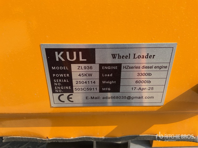 2025 KUL ZL936 (Unused) Wheel Loader - Wiellader: afbeelding 2 2025 KUL ZL936 (Unused) Wheel Loader - Wiellader: afbeelding 2