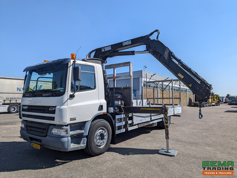 DAF CF75.250 4x2 Dagcab Euro3 - Open laadbak 6.14m + Hiab XS144-E3+3H - RadioGrafisch - 315.000km - TOP! - Vrachtwagen met open laadbak, Kraanwagen: afbeelding 1 DAF CF75.250 4x2 Dagcab Euro3 - Open laadbak 6.14m + Hiab XS144-E3+3H - RadioGrafisch - 315.000km - TOP! - Vrachtwagen met open laadbak, Kraanwagen: afbeelding 1