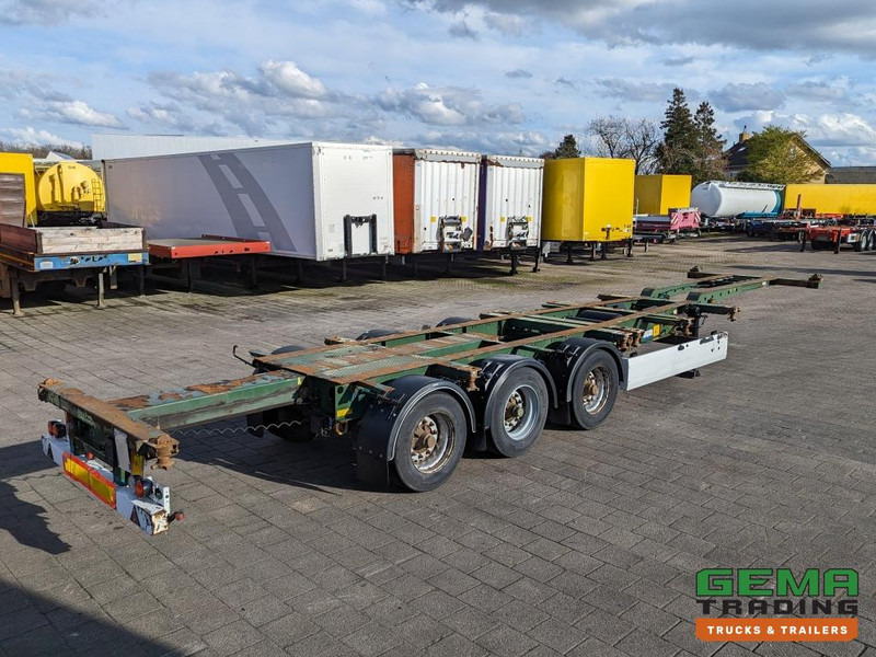 Containertransporter/ Wissellaadbak oplegger Krone SD 27 3-Assen BPW Kont Schuiver - DrumBrakes - 5280kg (O1776): afbeelding 1