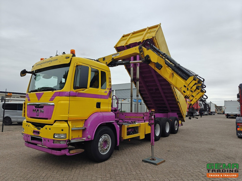 MAN TGS 35.440 8x4/4 Dagcabine Euro5 - Hymatec Kipper + Hiab 166 ES-4 Pro - Alcoa - 02/2026 APK - Kipper vrachtwagen, Kraanwagen: afbeelding 1 MAN TGS 35.440 8x4/4 Dagcabine Euro5 - Hymatec Kipper + Hiab 166 ES-4 Pro - Alcoa - 02/2026 APK - Kipper vrachtwagen, Kraanwagen: afbeelding 1