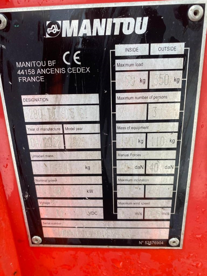 Telescoophoogwerker Manitou 280 TJ: afbeelding 34 Telescoophoogwerker Manitou 280 TJ: afbeelding 34