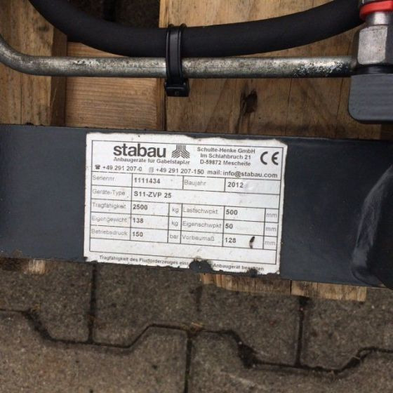 Stabau Fork positioner - Aanbouwdeel voor Intern transport: afbeelding 1 Stabau Fork positioner - Aanbouwdeel voor Intern transport: afbeelding 1