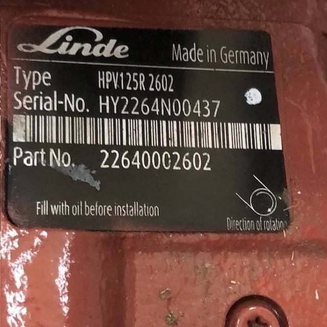 HYDRAULIC PUMP HPV125R 2602 - Transmissie voor Intern transport: afbeelding 4 HYDRAULIC PUMP HPV125R 2602 - Transmissie voor Intern transport: afbeelding 4