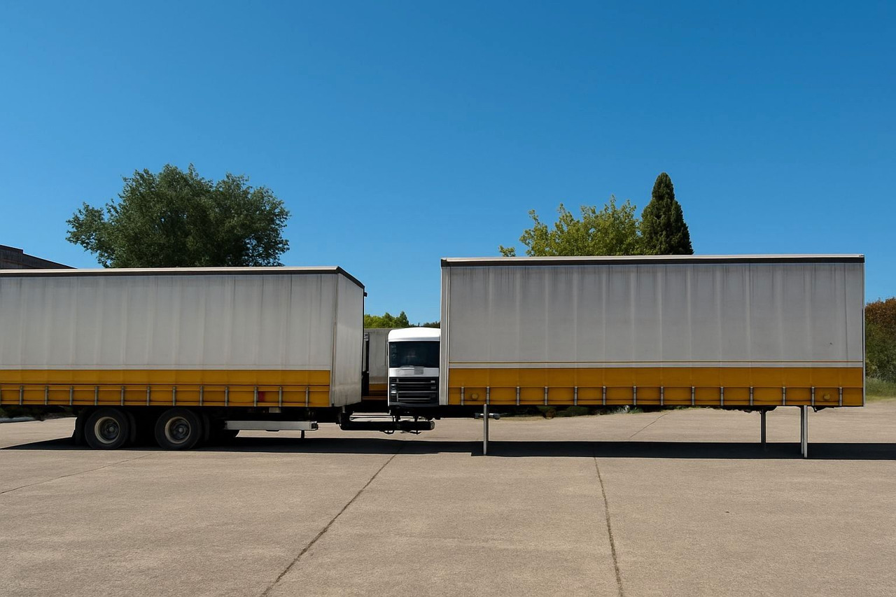 Krone 2 x WB 7,82 Jumbo, Hubdach, Edscha + Anh. Tandem - Schuifzeilen laadbak: afbeelding 1 Krone 2 x WB 7,82 Jumbo, Hubdach, Edscha + Anh. Tandem - Schuifzeilen laadbak: afbeelding 1