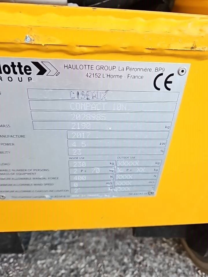 Haulotte Compact 10 N - Schaarlift: afbeelding 5 Haulotte Compact 10 N - Schaarlift: afbeelding 5