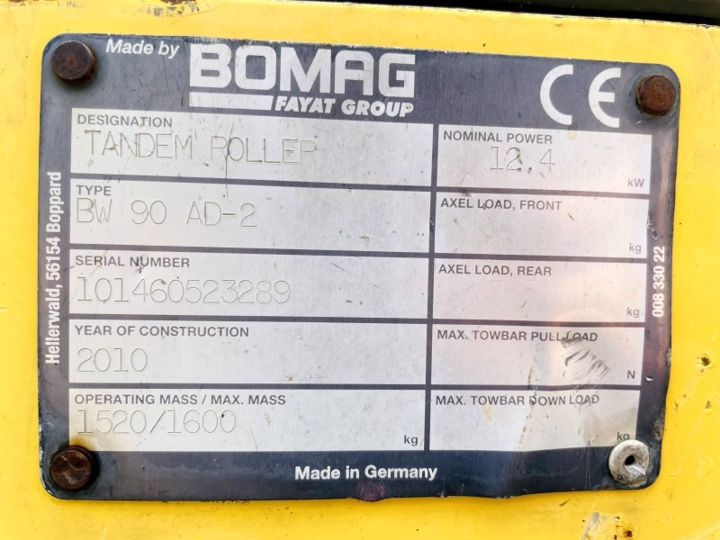 Bomag BW90 AD-2 (3801) - Asfaltwals: afbeelding 3 Bomag BW90 AD-2 (3801) - Asfaltwals: afbeelding 3