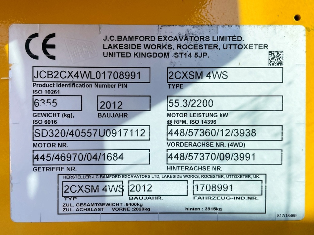 JCB 2CX SM 4WS (4001) - Graaflaadmachine: afbeelding 5 JCB 2CX SM 4WS (4001) - Graaflaadmachine: afbeelding 5