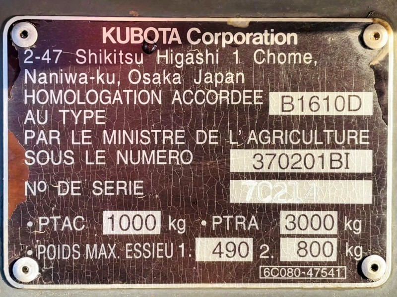 Kubota B1610D (3552) - Graaflaadmachine: afbeelding 3 Kubota B1610D (3552) - Graaflaadmachine: afbeelding 3