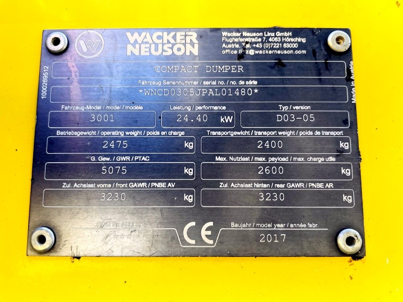 Neuson 3001 (3861) - Minidumper: afbeelding 3 Neuson 3001 (3861) - Minidumper: afbeelding 3