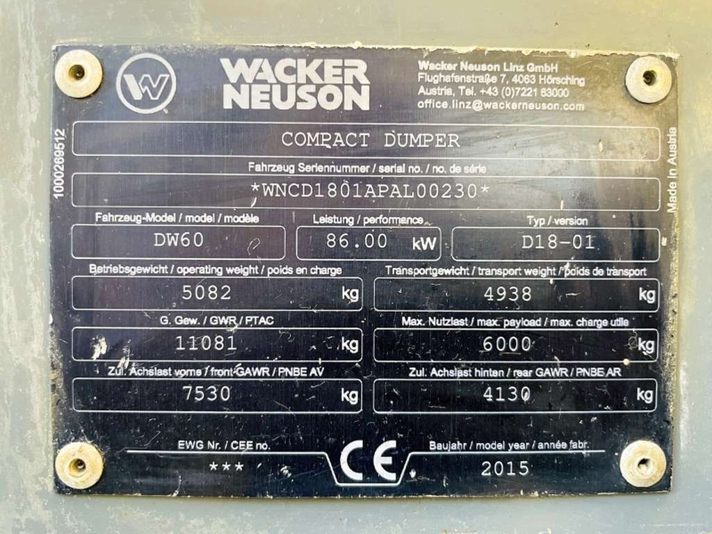 Neuson DW60 (3911) - Minidumper: afbeelding 3 Neuson DW60 (3911) - Minidumper: afbeelding 3