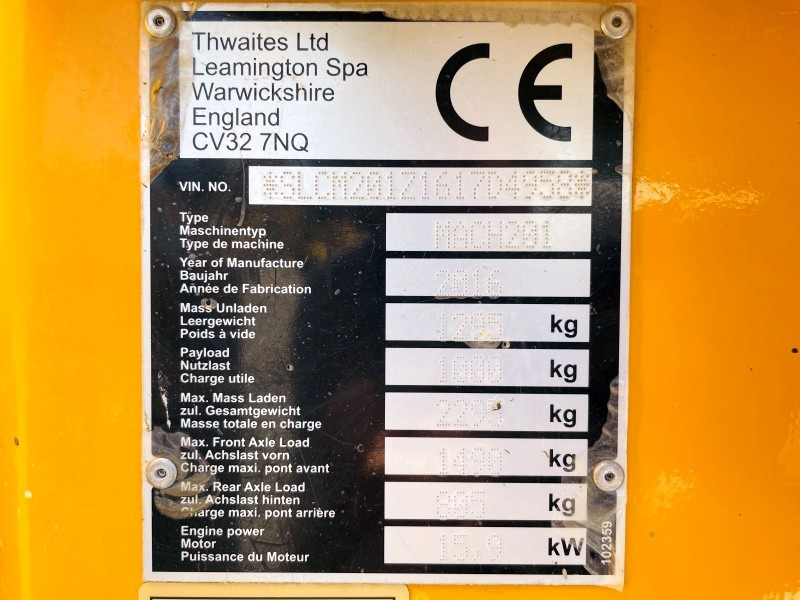 Thwaites Mach 202 (3465) - Minidumper: afbeelding 3 Thwaites Mach 202 (3465) - Minidumper: afbeelding 3