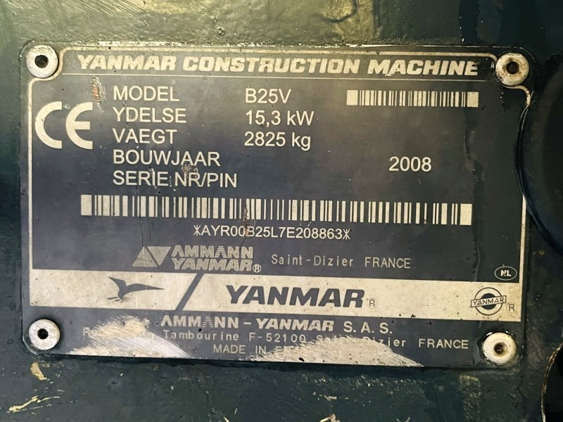 Yanmar B25V (3699) - Minigraafmachine: afbeelding 3 Yanmar B25V (3699) - Minigraafmachine: afbeelding 3