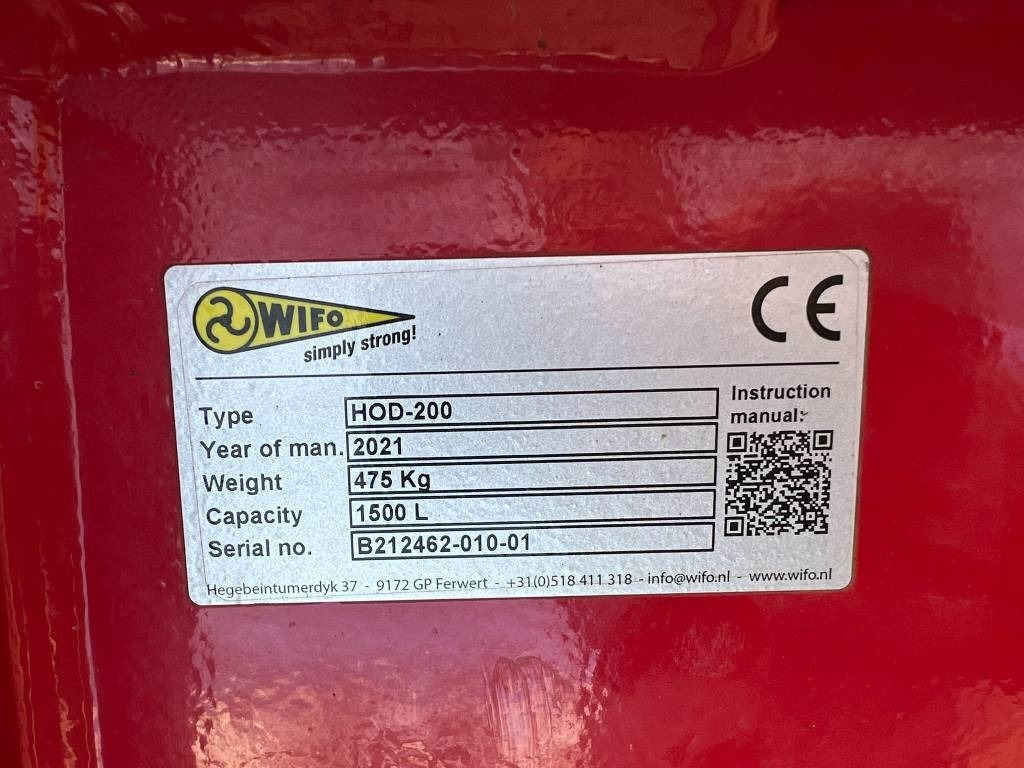 Wifo HOD-200 Schepbak - Voorladerbak voor Landbouwmachine: afbeelding 5 Wifo HOD-200 Schepbak - Voorladerbak voor Landbouwmachine: afbeelding 5