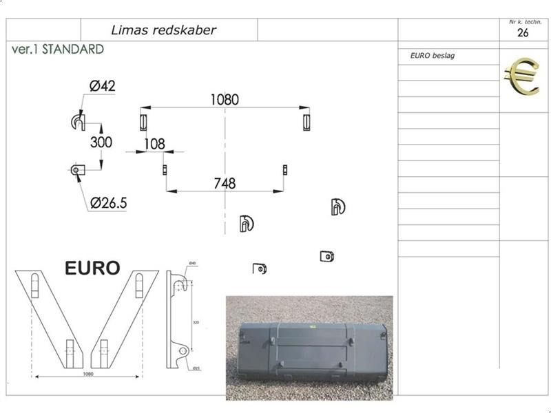 Limas Balletang med EURO - Bak voor Bouwmachine: afbeelding 2 Limas Balletang med EURO - Bak voor Bouwmachine: afbeelding 2