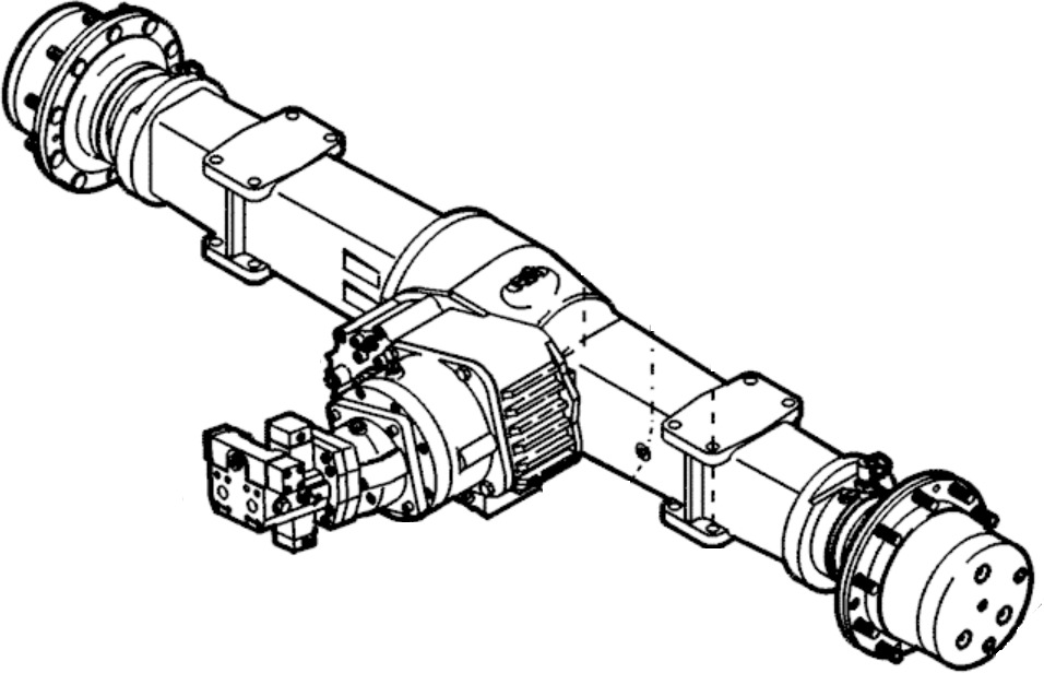 Case 2815814 - 8911972 - Achterass voor Bouwmachine: afbeelding 1 Case 2815814 - 8911972 - Achterass voor Bouwmachine: afbeelding 1