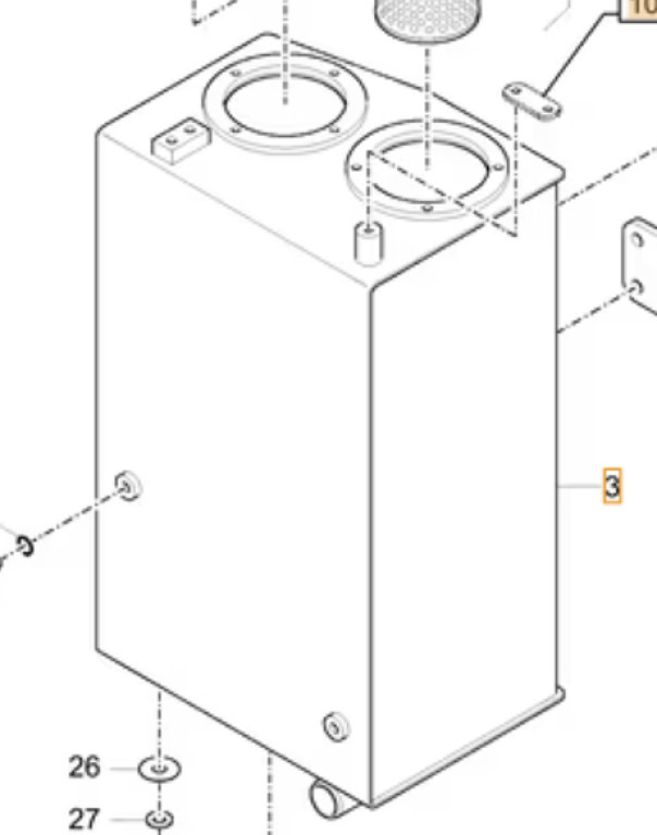 Case 31ML-01017CG - Hydrauliektank voor Bouwmachine: afbeelding 1 Case 31ML-01017CG - Hydrauliektank voor Bouwmachine: afbeelding 1