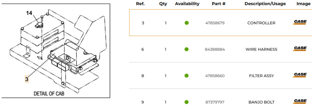 Case 47858679 - ECU voor Bouwmachine: afbeelding 1 Case 47858679 - ECU voor Bouwmachine: afbeelding 1