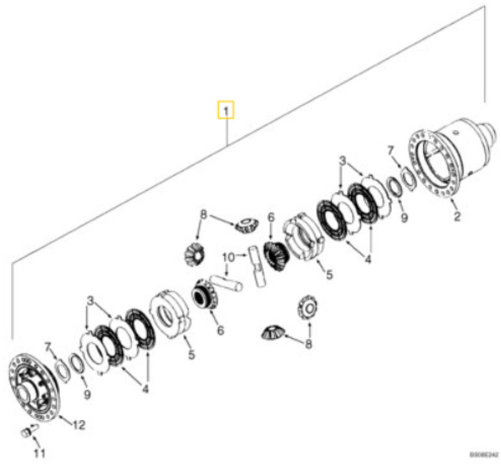 Case 87757171 - Differentieel voor Bouwmachine: afbeelding 1 Case 87757171 - Differentieel voor Bouwmachine: afbeelding 1