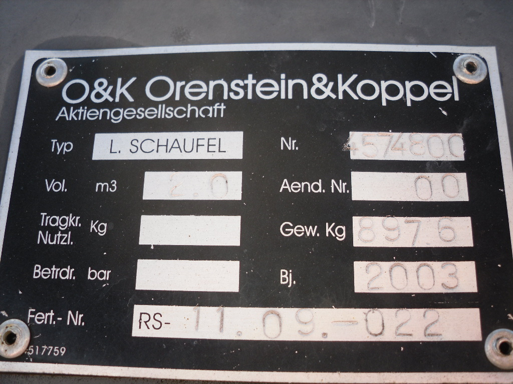 O&K RS-11.09-022 - - Voorladerbak: afbeelding 2 O&K RS-11.09-022 - - Voorladerbak: afbeelding 2