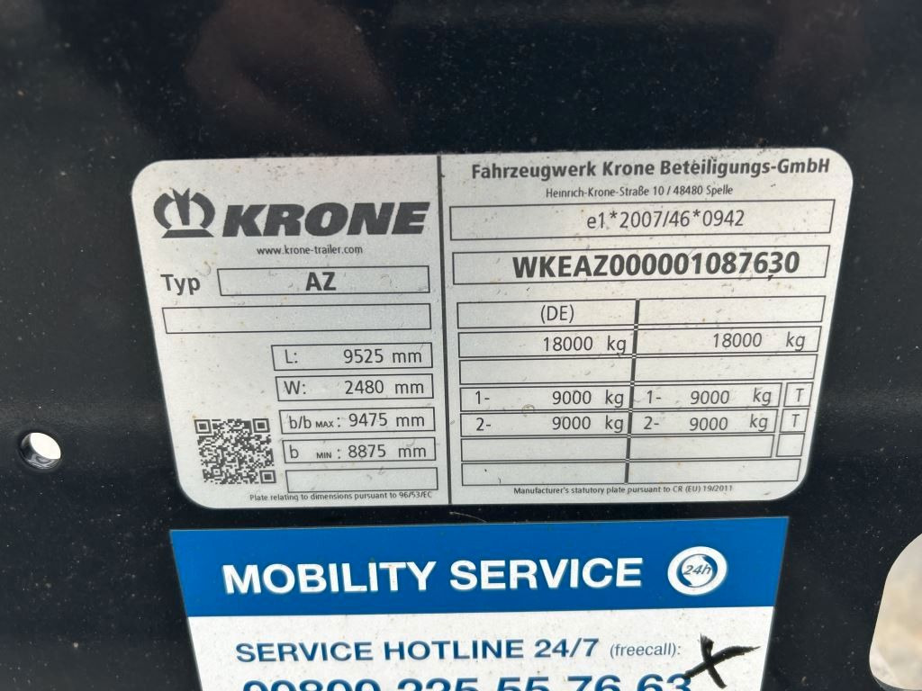 Krone 2 Achswechselfahrgestell, Typ: AZW 18 eL3B9 - Containertransporter/ Wissellaadbak aanhangwagen: afbeelding 4 Krone 2 Achswechselfahrgestell, Typ: AZW 18 eL3B9 - Containertransporter/ Wissellaadbak aanhangwagen: afbeelding 4