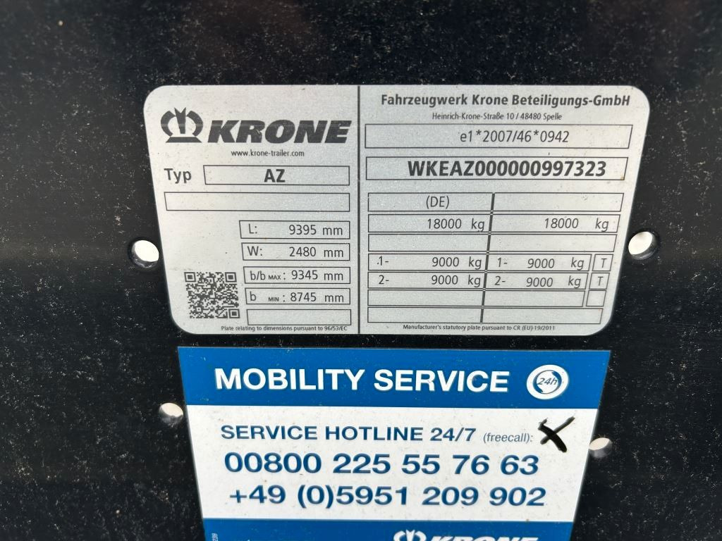 Krone 2 Achswechselfahrgestell, Typ: AZW 18 eL3B9 - Containertransporter/ Wissellaadbak aanhangwagen: afbeelding 4 Krone 2 Achswechselfahrgestell, Typ: AZW 18 eL3B9 - Containertransporter/ Wissellaadbak aanhangwagen: afbeelding 4