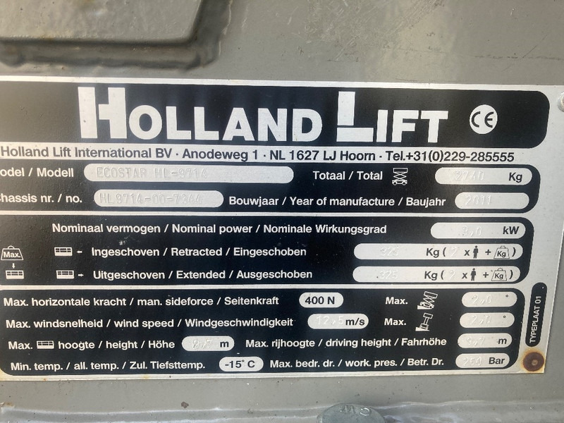 Schaarlift Holland lift HL 9714: afbeelding 12 Schaarlift Holland lift HL 9714: afbeelding 12