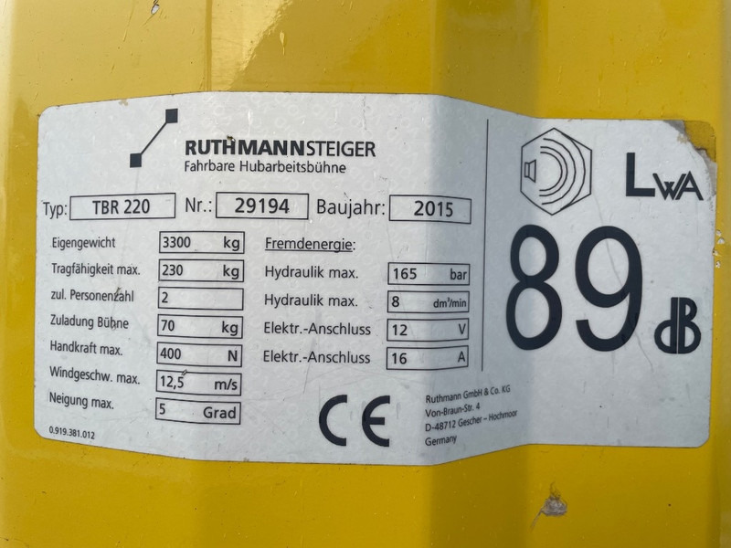 Ruthmann TBR 220 - Vrachtwagen hoogwerker: afbeelding 3 Ruthmann TBR 220 - Vrachtwagen hoogwerker: afbeelding 3