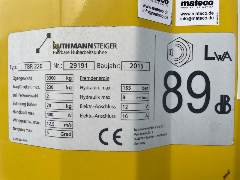 Ruthmann TBR 220 - Vrachtwagen hoogwerker: afbeelding 3 Ruthmann TBR 220 - Vrachtwagen hoogwerker: afbeelding 3