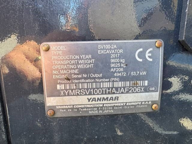 Minigraafmachine Yanmar SV100 -2A, Grävmaskin: afbeelding 19 Minigraafmachine Yanmar SV100 -2A, Grävmaskin: afbeelding 19