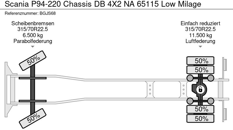 Scania P94-220 Chassis DB 4X2 NA 65115 Low Milage - Chassis vrachtwagen: afbeelding 5 Scania P94-220 Chassis DB 4X2 NA 65115 Low Milage - Chassis vrachtwagen: afbeelding 5
