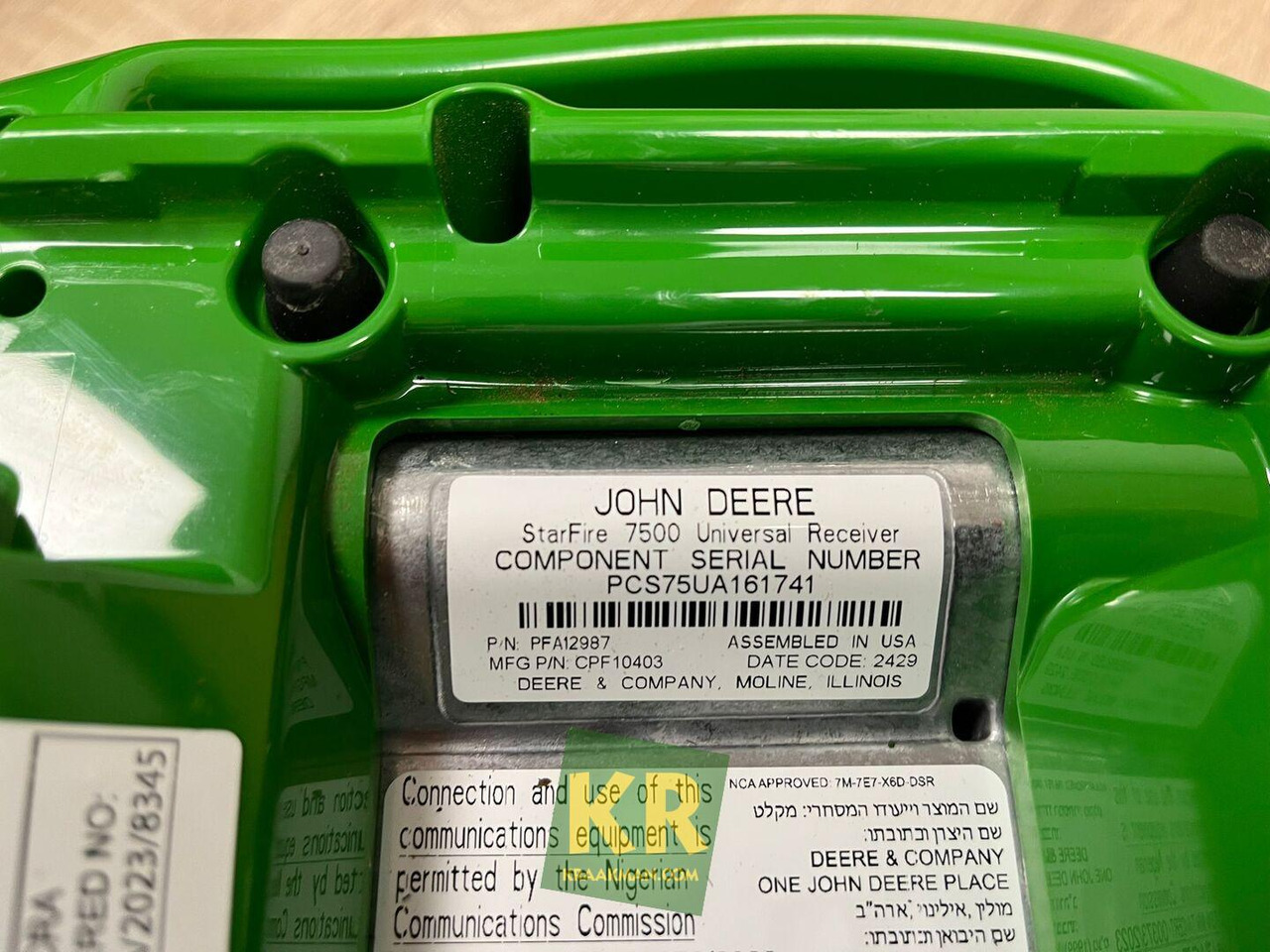 STARFIRE 7500 RECEIVER John Deere - Navigatiesysteem: afbeelding 1 STARFIRE 7500 RECEIVER John Deere - Navigatiesysteem: afbeelding 1