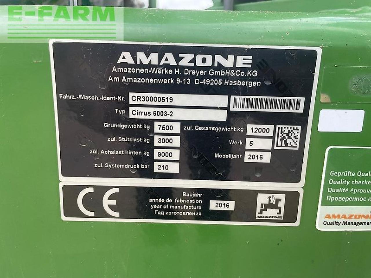 Zaaimachine Amazone cirrus 6003-2: afbeelding 10