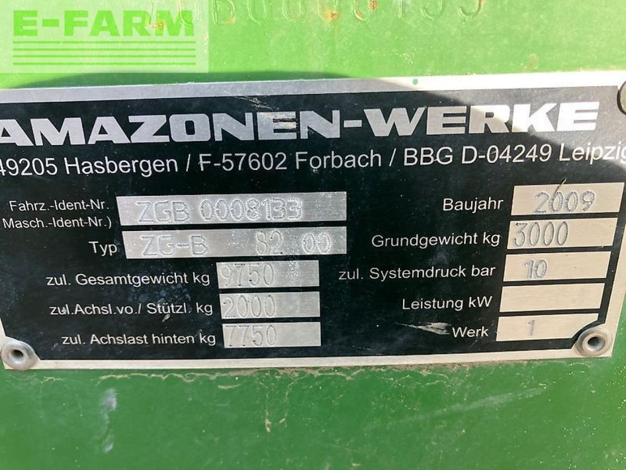 Kunstmeststrooier Amazone zg-b 8200 ultra hydro: afbeelding 9