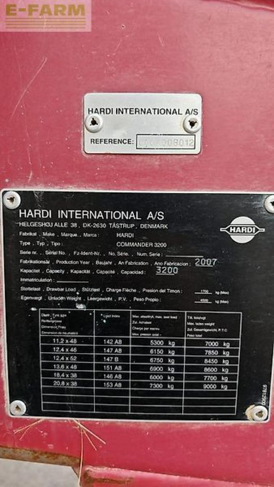 Hardi commander - Getrokken veldspuit: afbeelding 2 Hardi commander - Getrokken veldspuit: afbeelding 2