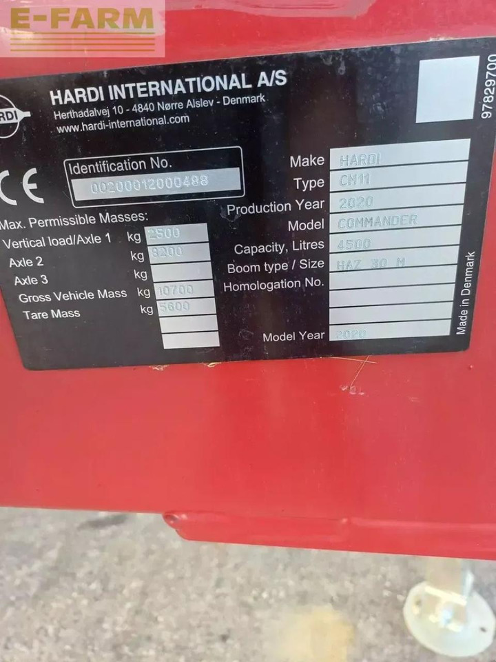 Hardi commander twin air 4500 - Getrokken veldspuit: afbeelding 4 Hardi commander twin air 4500 - Getrokken veldspuit: afbeelding 4