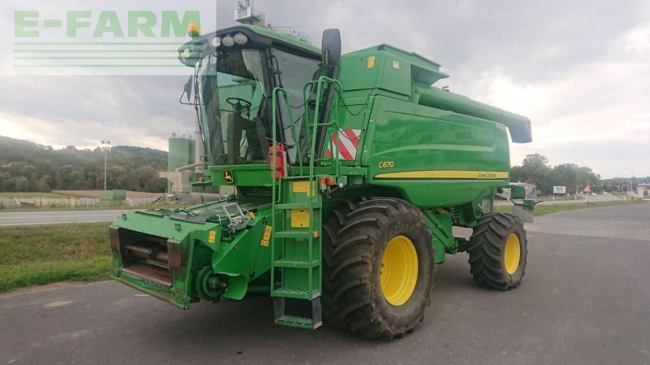John Deere c670 + geringhoff vs610 - Maaidorser: afbeelding 1 John Deere c670 + geringhoff vs610 - Maaidorser: afbeelding 1