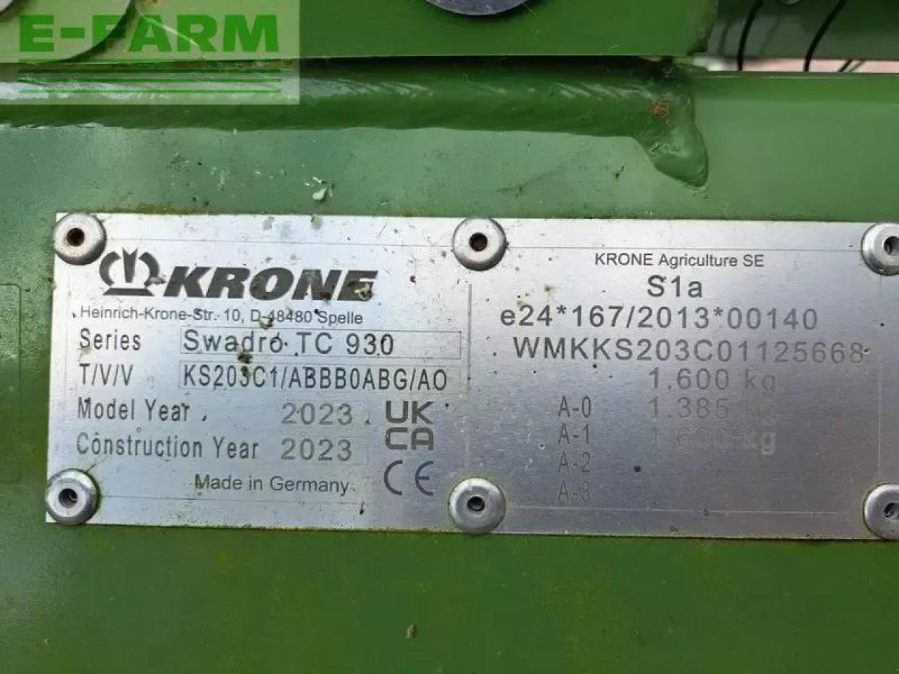 Krone swadro tc 930 - Hooischudder: afbeelding 4 Krone swadro tc 930 - Hooischudder: afbeelding 4