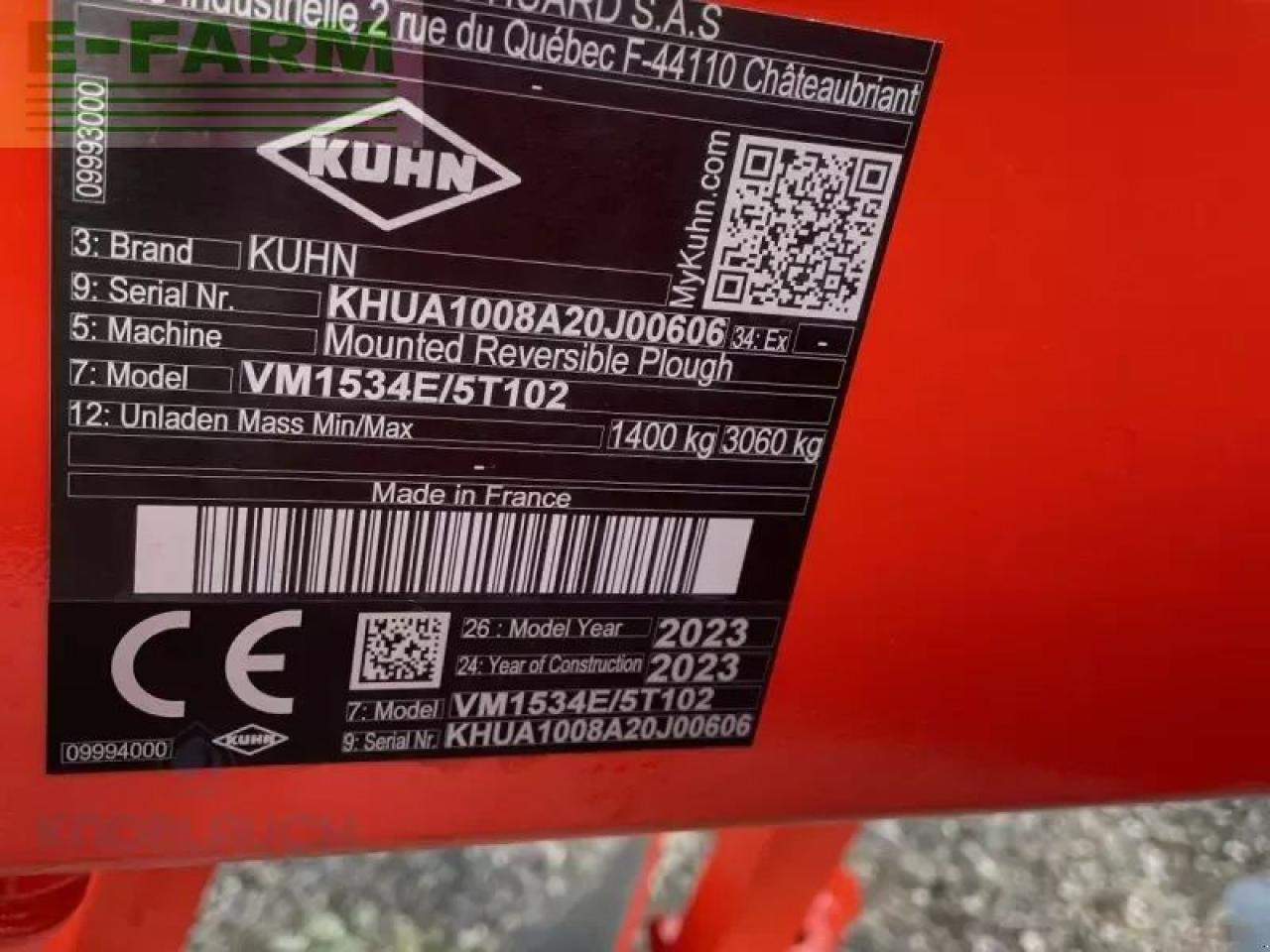 Kuhn varimaster 153 4e5t - Ploeg: afbeelding 4 Kuhn varimaster 153 4e5t - Ploeg: afbeelding 4