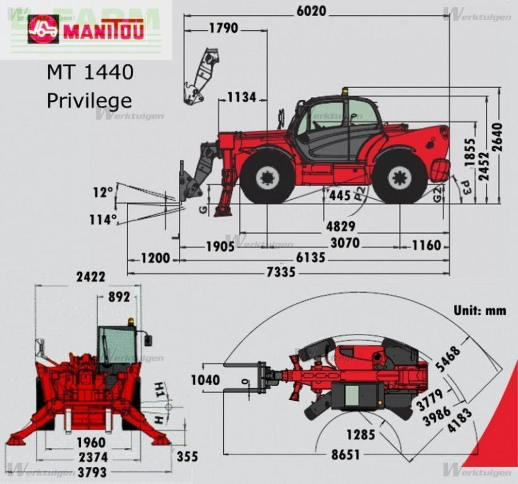 Verreiker Manitou mt 1440 privilege ( 14m 4t ): afbeelding 17