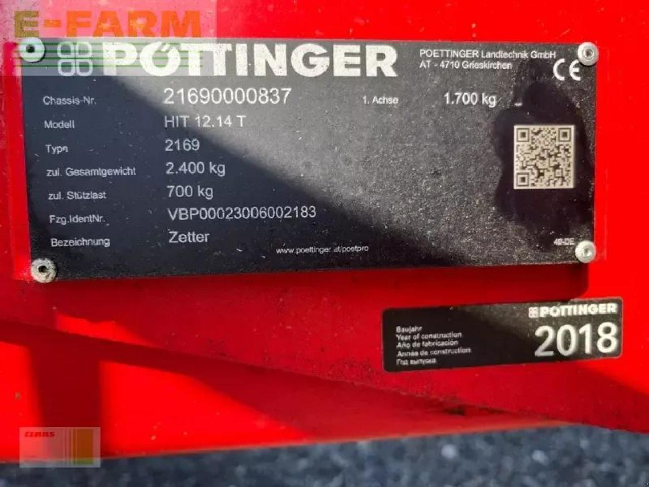 Pöttinger hit 12.14 t - Hooischudder: afbeelding 2 Pöttinger hit 12.14 t - Hooischudder: afbeelding 2