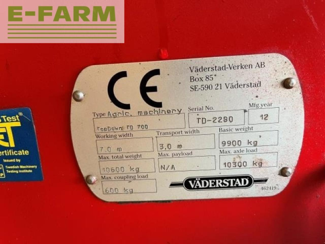 Väderstad topdown td700 - Cultivator: afbeelding 4 Väderstad topdown td700 - Cultivator: afbeelding 4