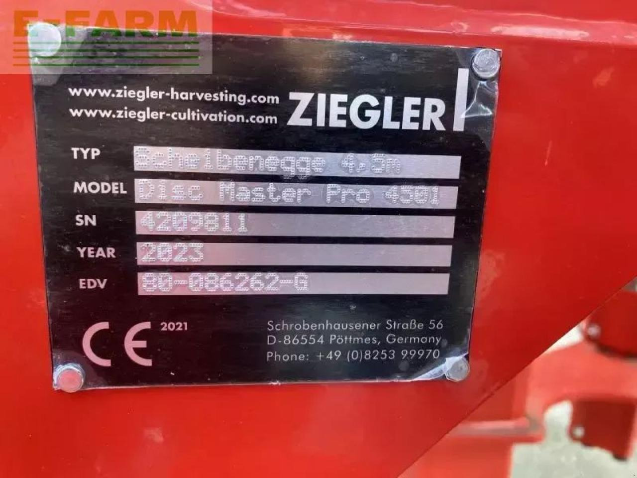 Ziegler disc master pro 4501 ziegler s - Schijveneg: afbeelding 4 Ziegler disc master pro 4501 ziegler s - Schijveneg: afbeelding 4