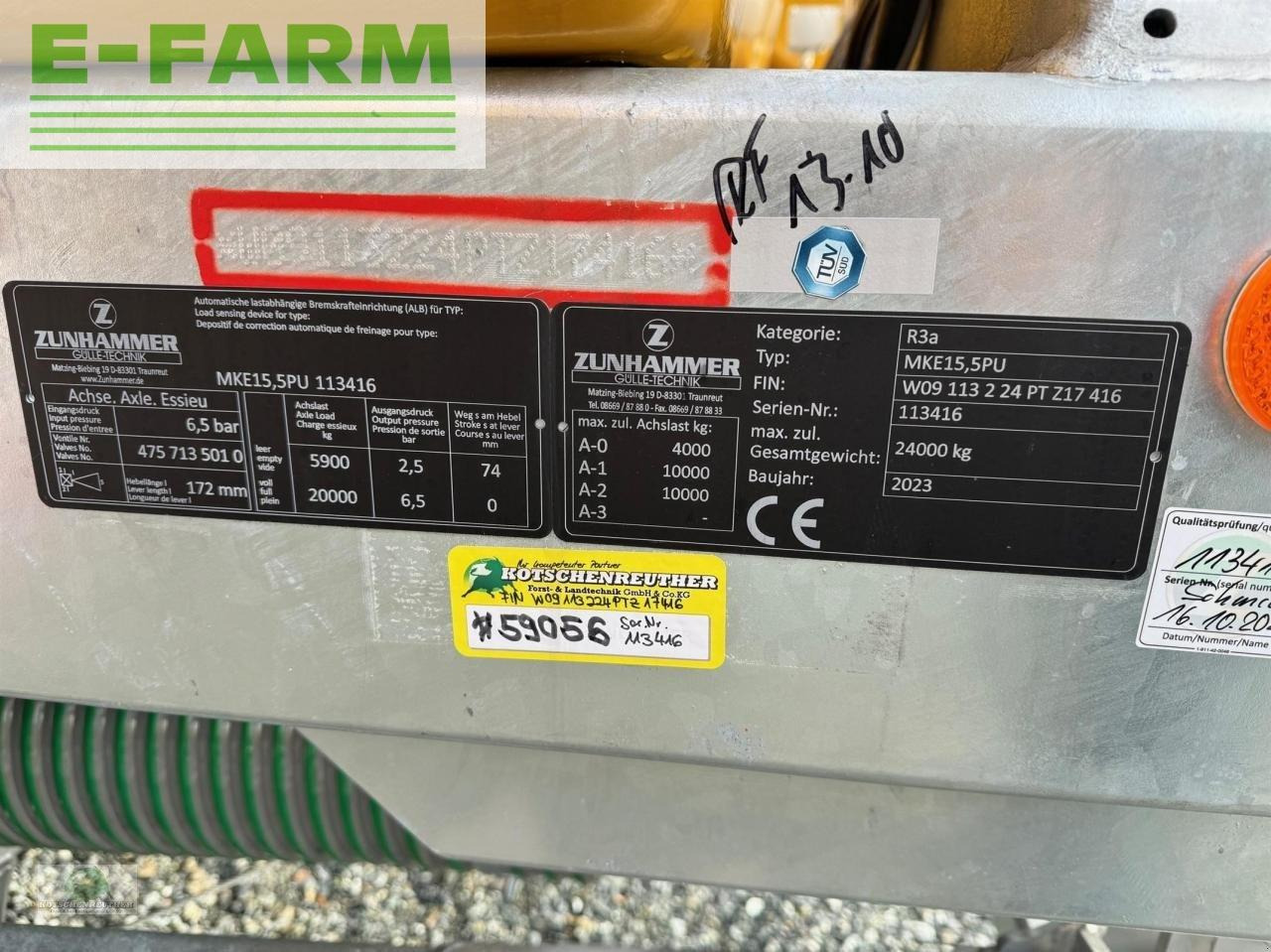 Zunhammer mke 15,5 pu tandem eco - Tractor: afbeelding 3 Zunhammer mke 15,5 pu tandem eco - Tractor: afbeelding 3