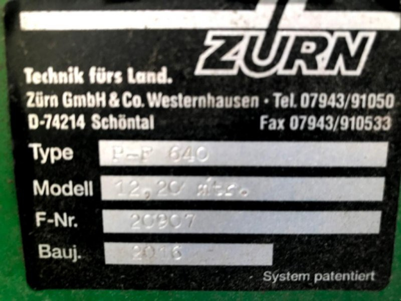 Zürn 640 PF - Maaidorser: afbeelding 2 Zürn 640 PF - Maaidorser: afbeelding 2