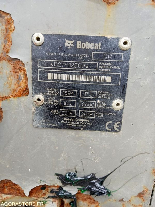 Mini pelle Bobcat E17 avec 2 godets - Graafmachine: afbeelding 2 Mini pelle Bobcat E17 avec 2 godets - Graafmachine: afbeelding 2