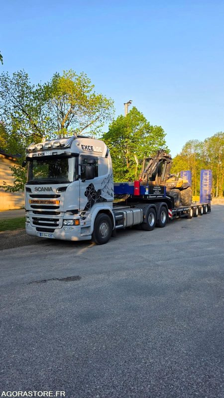 CAMION TRACTEUR 6X4 SCANIA R730 V8 2014 440 000 KM PTRA 150T + PORTE ENGINS FAYM - Trekker: afbeelding 1 CAMION TRACTEUR 6X4 SCANIA R730 V8 2014 440 000 KM PTRA 150T + PORTE ENGINS FAYM - Trekker: afbeelding 1
